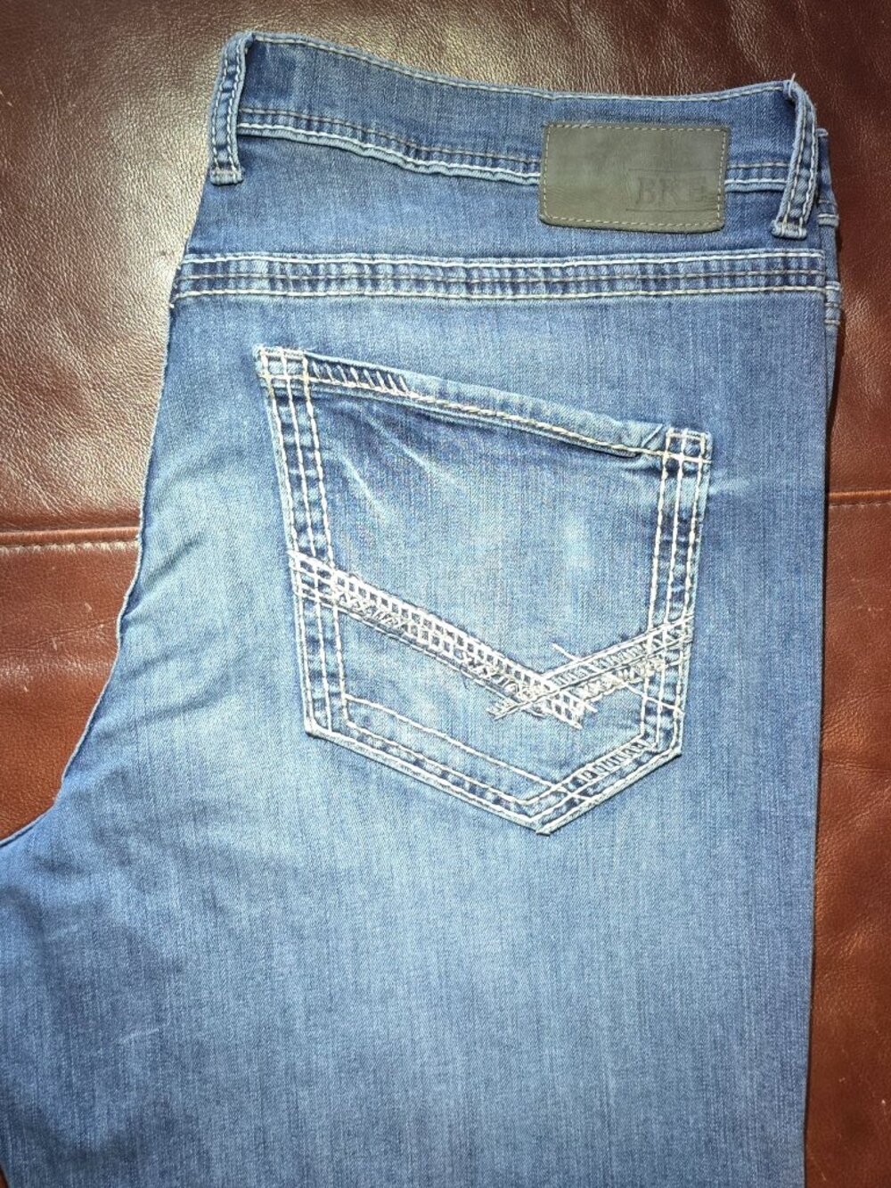 BKE MENS JEANS SETH 38x34 (38L) MEDIUM BLUE WASH (#2)